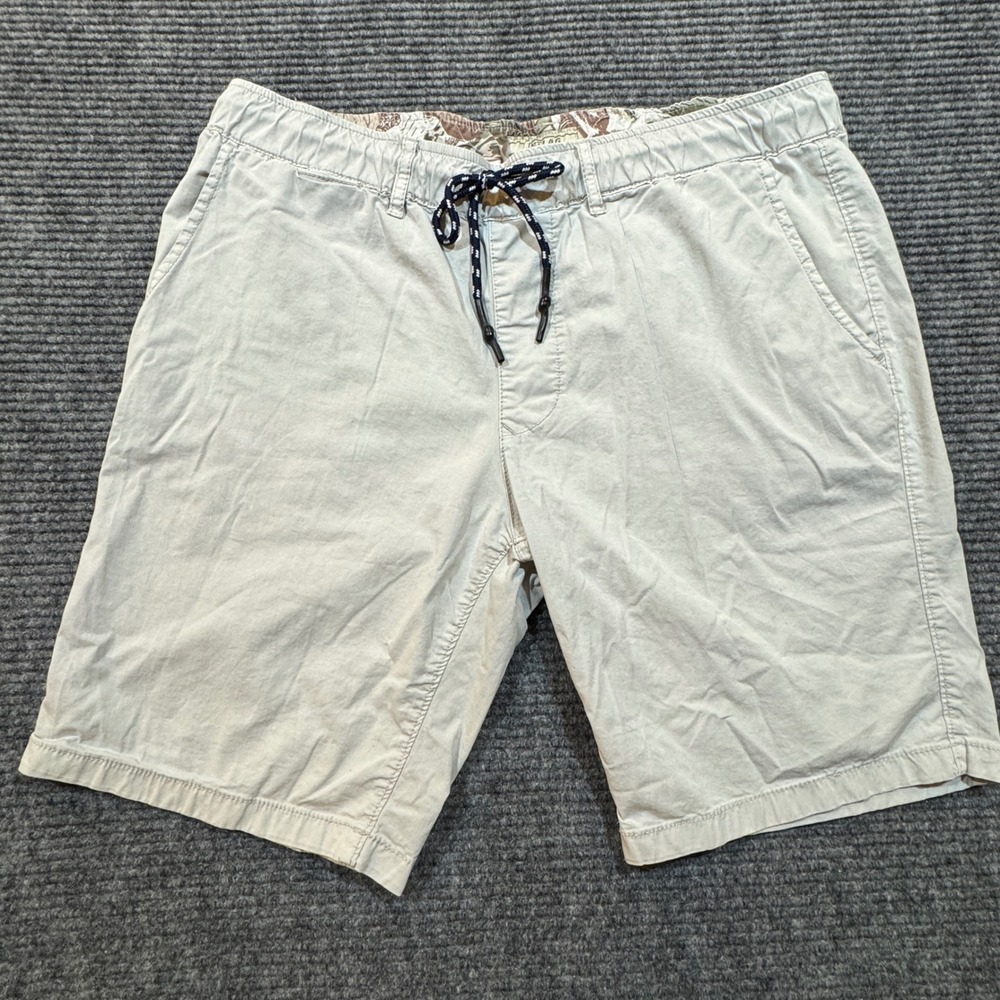Jetlag Shorts Vintage Y2K Men's XL Beige Garment Dye Elastic Waist Drawstring‎